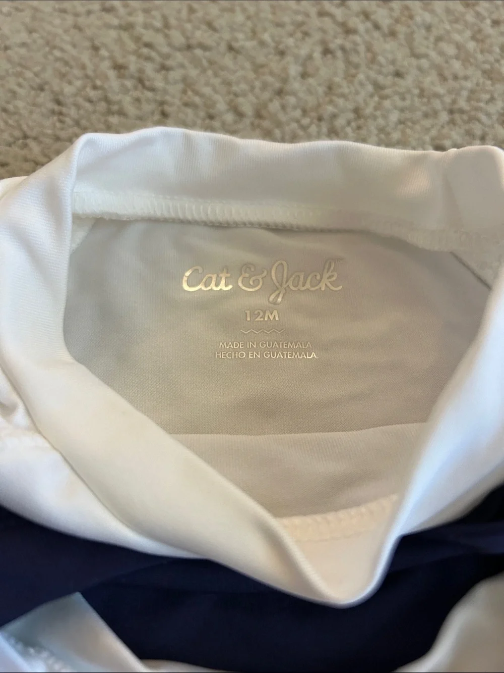 Cat & Jack Long-Sleeve Rash Guard Tops - Navy, Gray & White